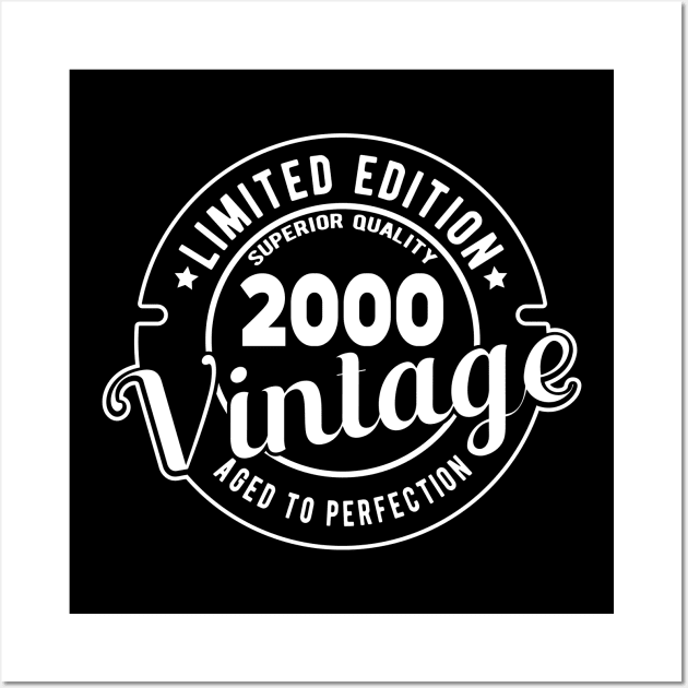 2000 VINTAGE - 21Th BIRTHDAY GIFT Wall Art by KC Happy Shop